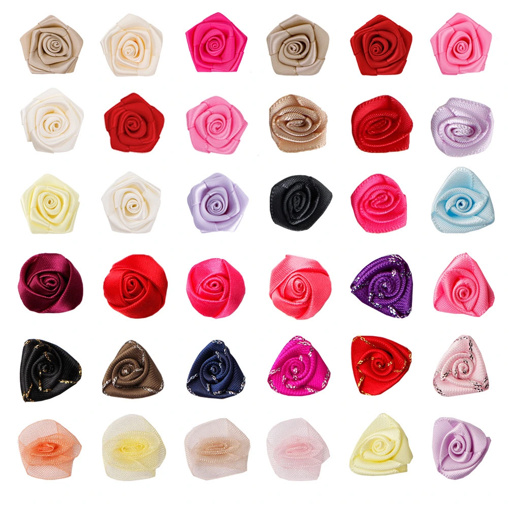 MSD 1.5CM Floral Tea Wedding Rose Handmade Ribbon Small Flower Clothing Accessories 1