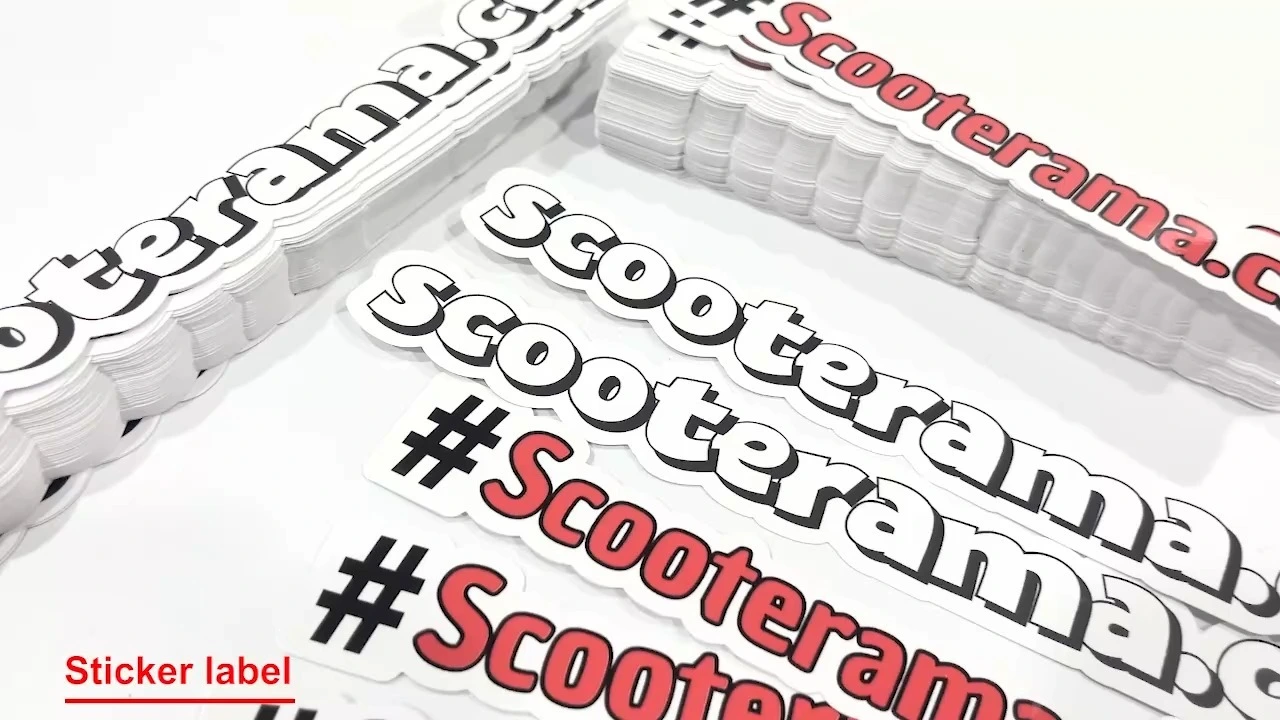 PET materials, Digital printing and Gloss Varnishing Custom Stickers Custom Sticker with Brand Name Logo Custom Adhesive Sticker 1