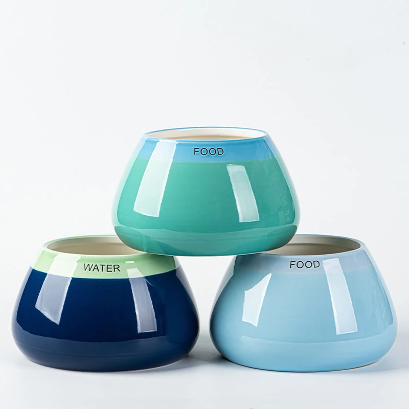 Ceramic Pet Bowl for Long Eeared Dogs with Custom Design 1