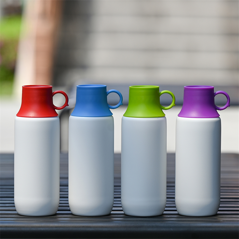 Safeshine 450ml PATENTERAD Bärkoppslock Dubbelvägg Rostfritt stål isolerad vattenflaska 1
