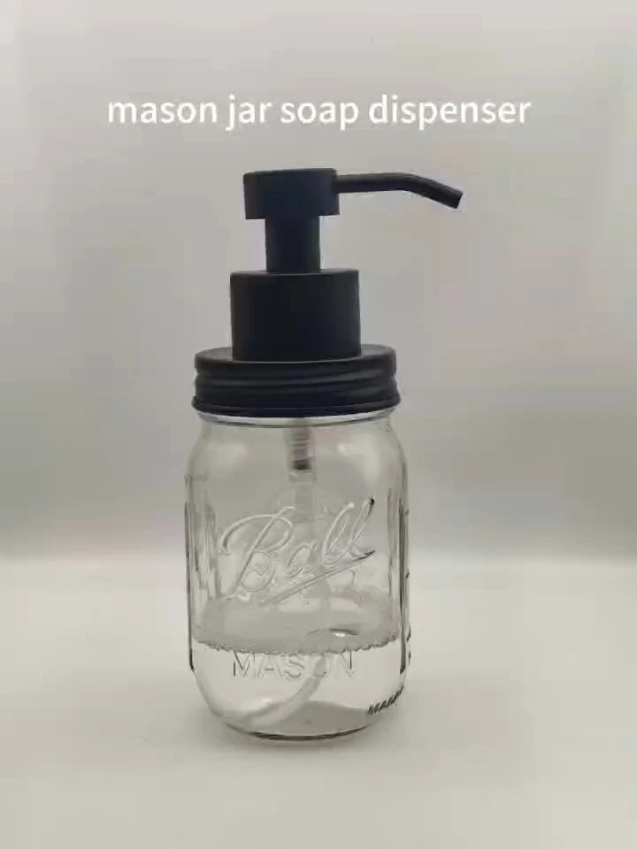 DIY Glass Mason Jars Foaming Soap Dispenser 1