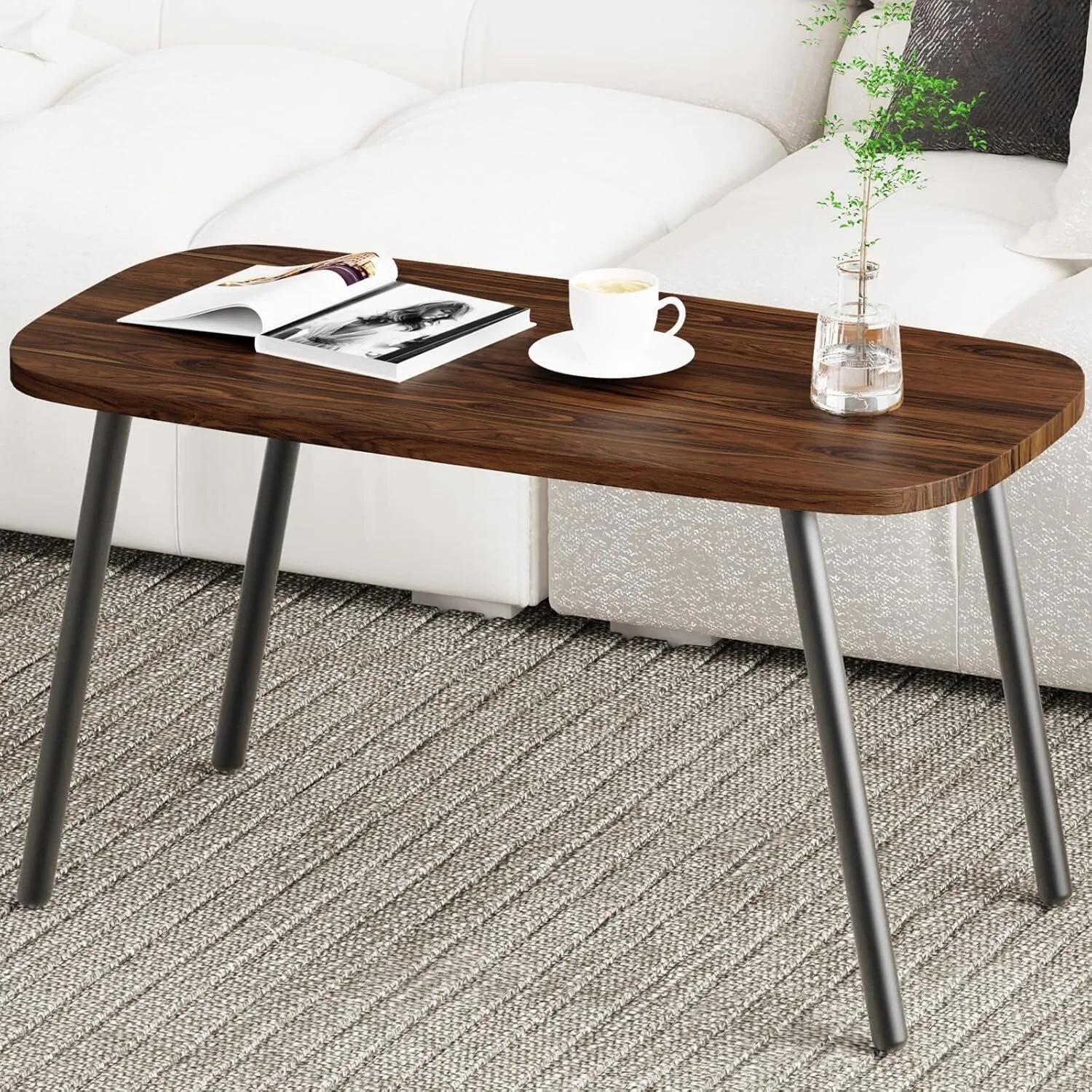 Combohome Wood Table / Small Coffee Table Wood Small Coffee Table - Elegant Minimalist Design for Any Space 1