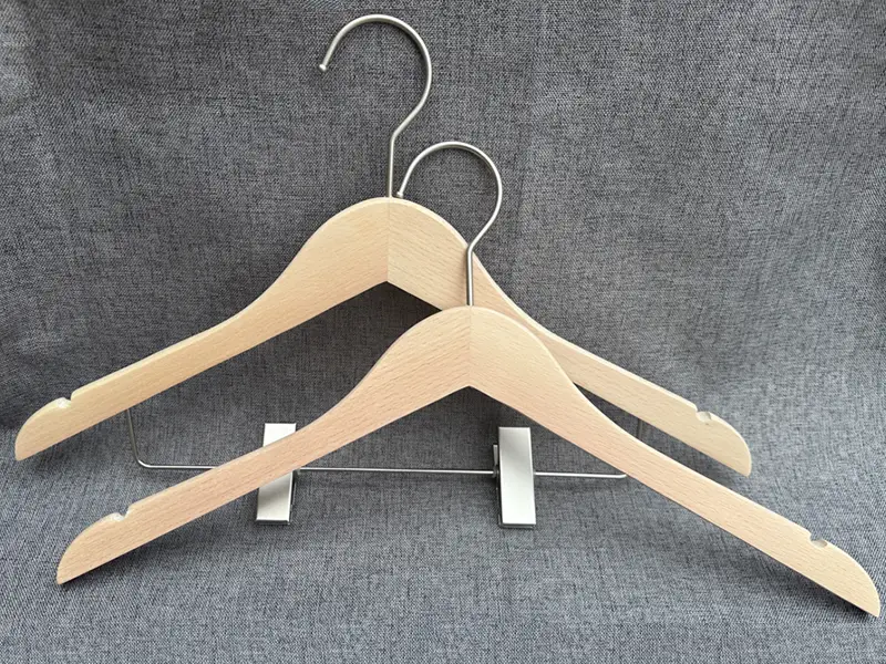 Manufacturer luxury  beech wooden coat hangers for store 1