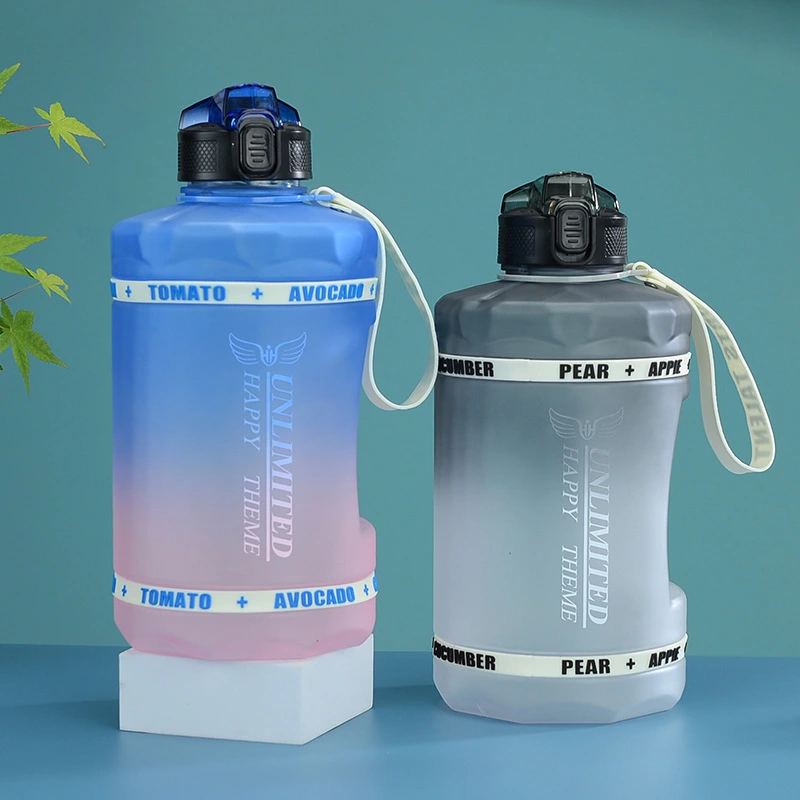 Jarra de agua KingLine de gran venta con cordón y 2 anillos de silicona para deportes. 1