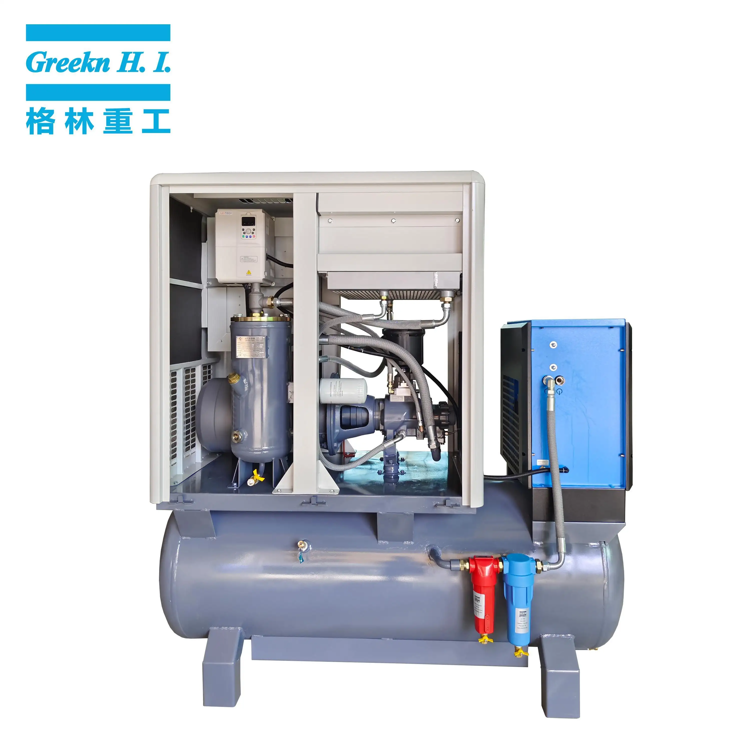 GA15VSDT 15KW 16Bar Integrated Type Variable Speed Drive (VSD) Screw Air Compressor - Greeknhi Screw Air Compressor 3