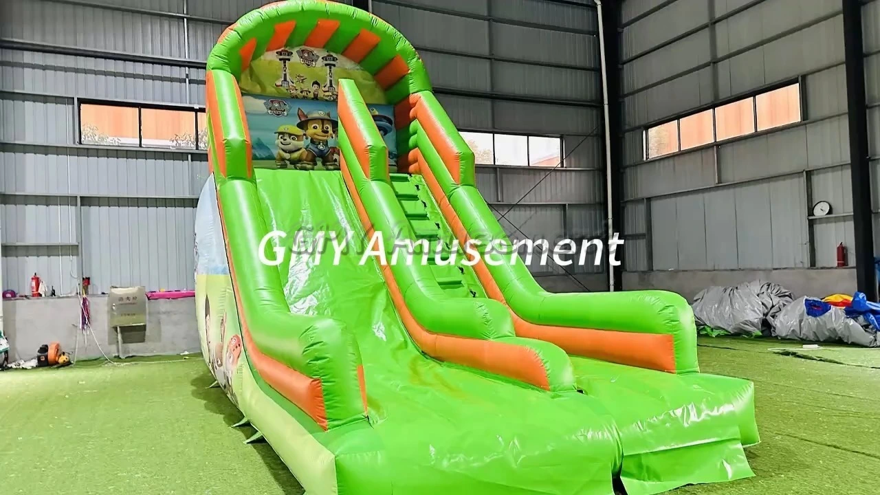 Wet Dry Dmuchana Dmuchany Zamek Paw Dog Inflatable Slide GMY Inflatables 1