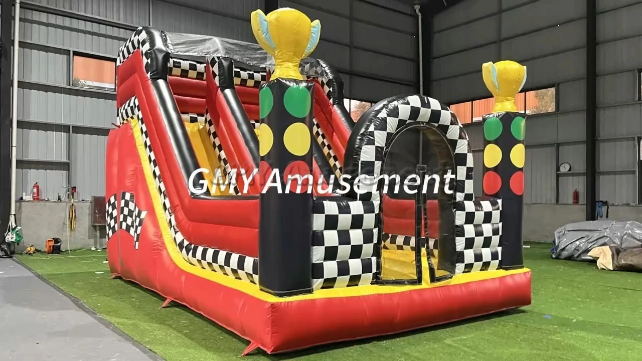 Dual Lane Dry Race Chateau Gonflable Dmuchany Zamek Inflable Toboganes Tobogan The Cars Inflatable Slide GMY Inflatables 1