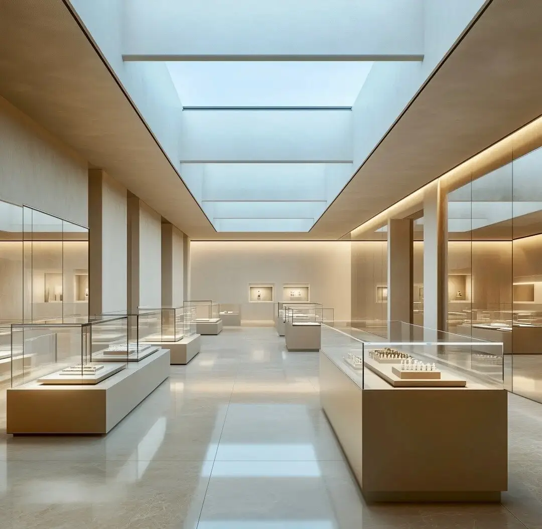 Museum Pedestal Display Cases 1.Free Design; 2.Value-added Services(provided Free Solution Concept); 3.Installation Instruction; 4. Take Measurements; 5. Professional After-sale Service by LUXE Showcases 2