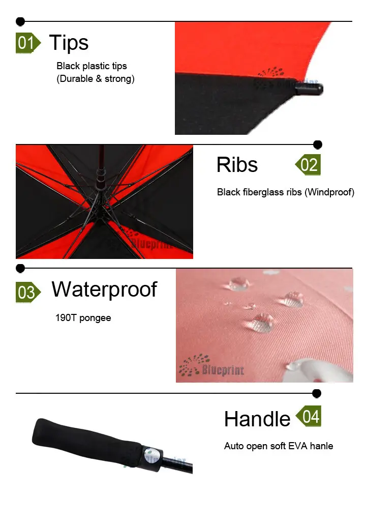 Golf Umbrellas Available for Specifications and Quantities - - Blueprint Umbrella 4