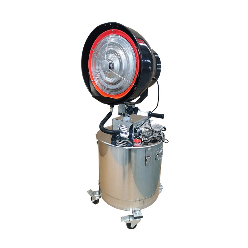 Mobile oscillating spray fan water mister atomization humidification dust removal misting disk cooling dust centrifugal spraying 1