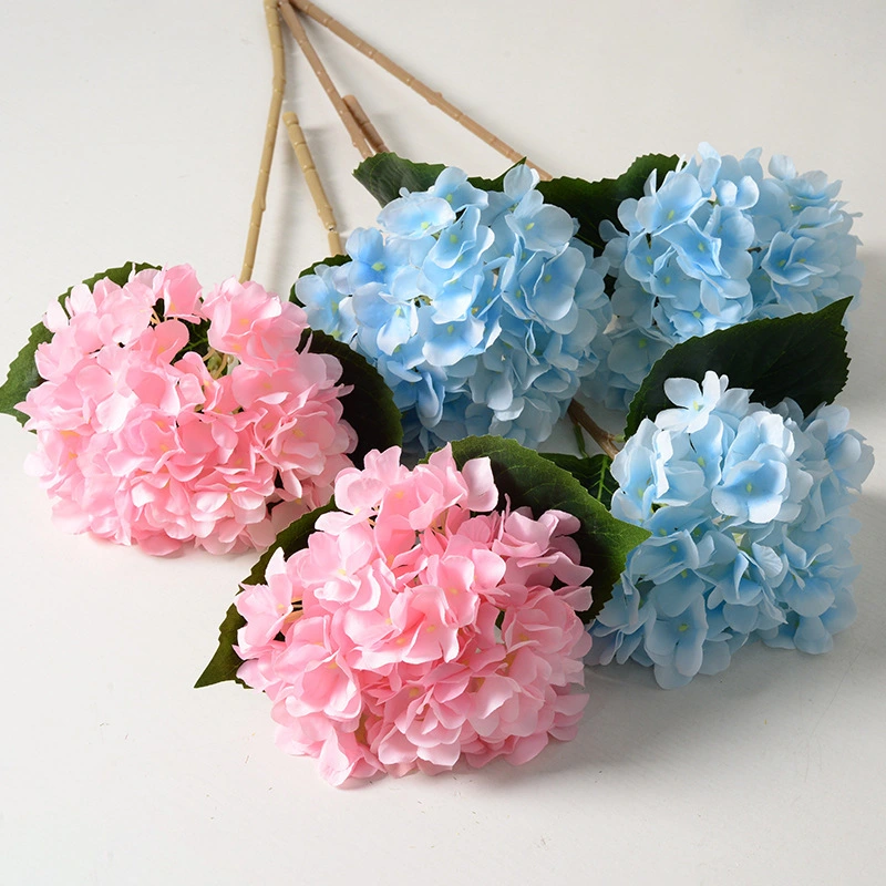 Simulation with leaf hydrangea wedding decoration simulation flower silk flower photography props home fake flower artificial flower 1