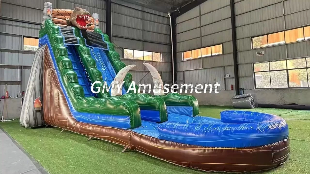 T-Rex Jurassic Dino Water Park Pool Waterslide Kids Dinosaur Inflatable Slide GMY Inflatables 1