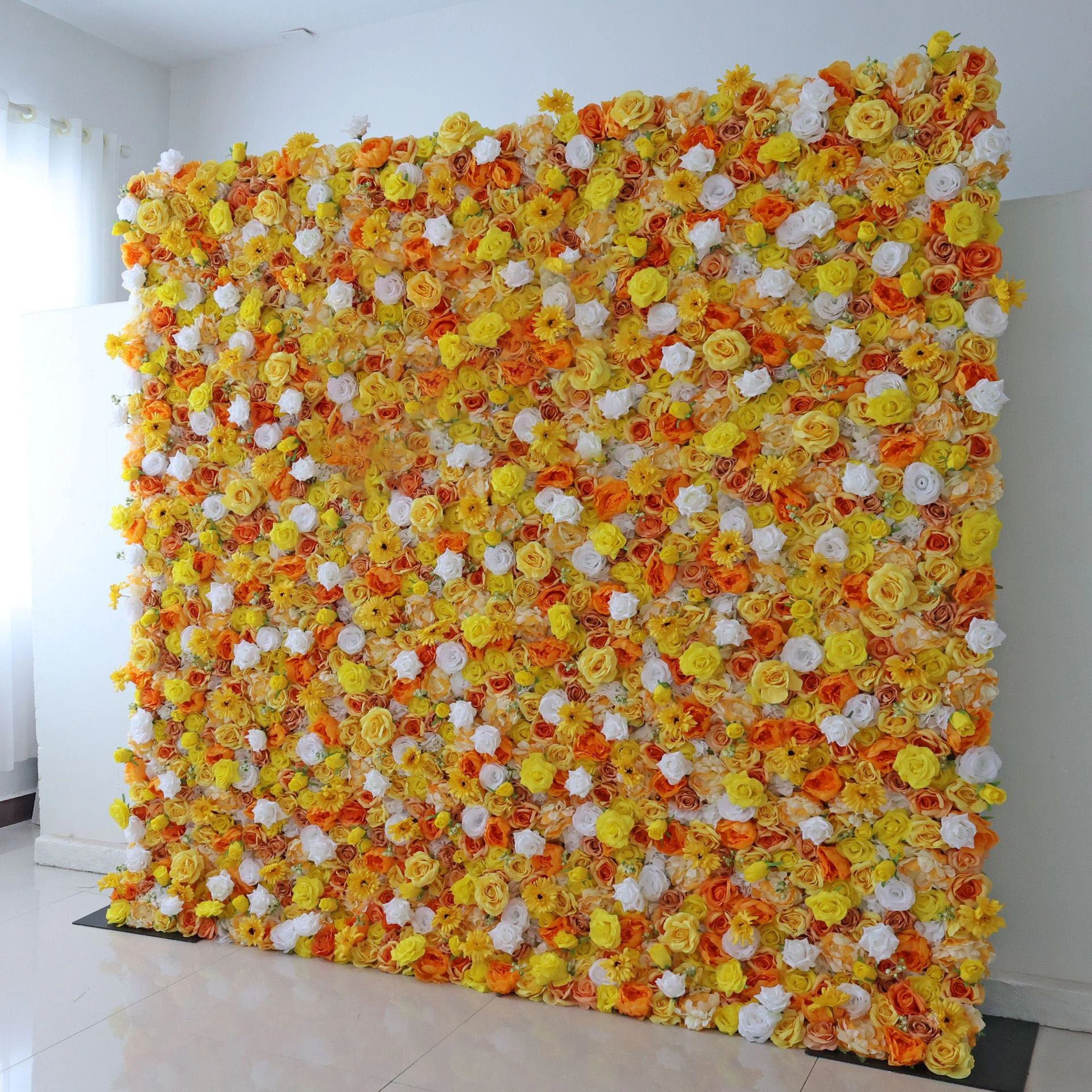Wedding roses decorative background artificial flower wall simulation high quality 1
