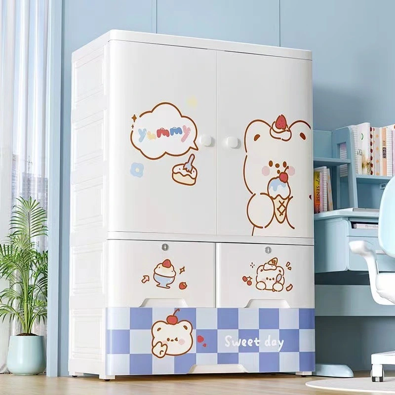 Thickened Double Door Children's Clothing Storage Cabinet 1