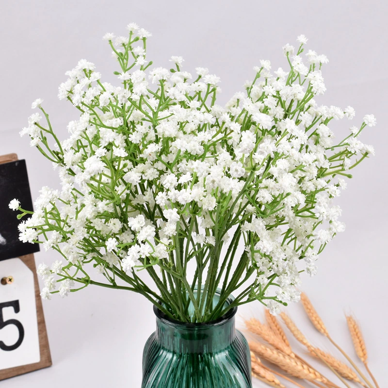Simulación de estrella completa, decoración de boda, ramo de mano, pegamento suave, tres puntas, estrella completa, flor de simulación de plástico 1