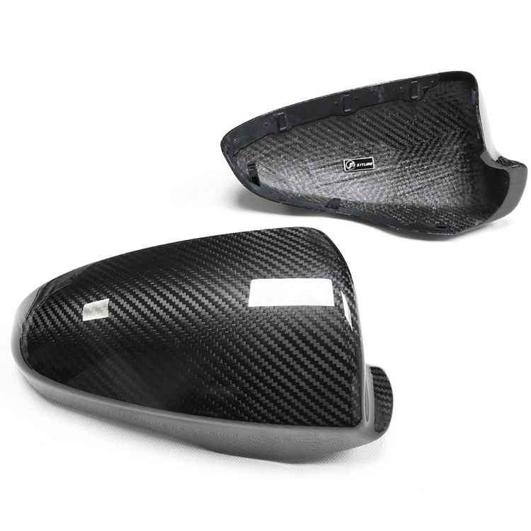 Capa de espelho retrovisor de carro de fibra de carbono seca para BMW F10 M5 F12 M6 1