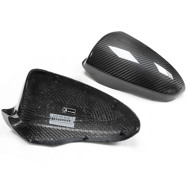 Car Rearview Mirror Cover Dry Carbon Fiber For BMW F10 M5 F12 M6 2