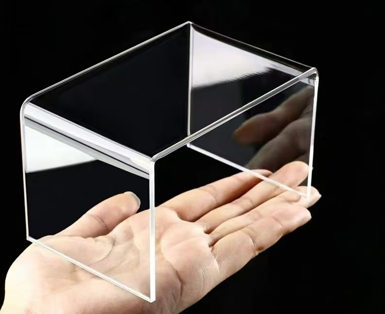 Compact Acrylic Bracket Display Stand for Organized Workspace 1