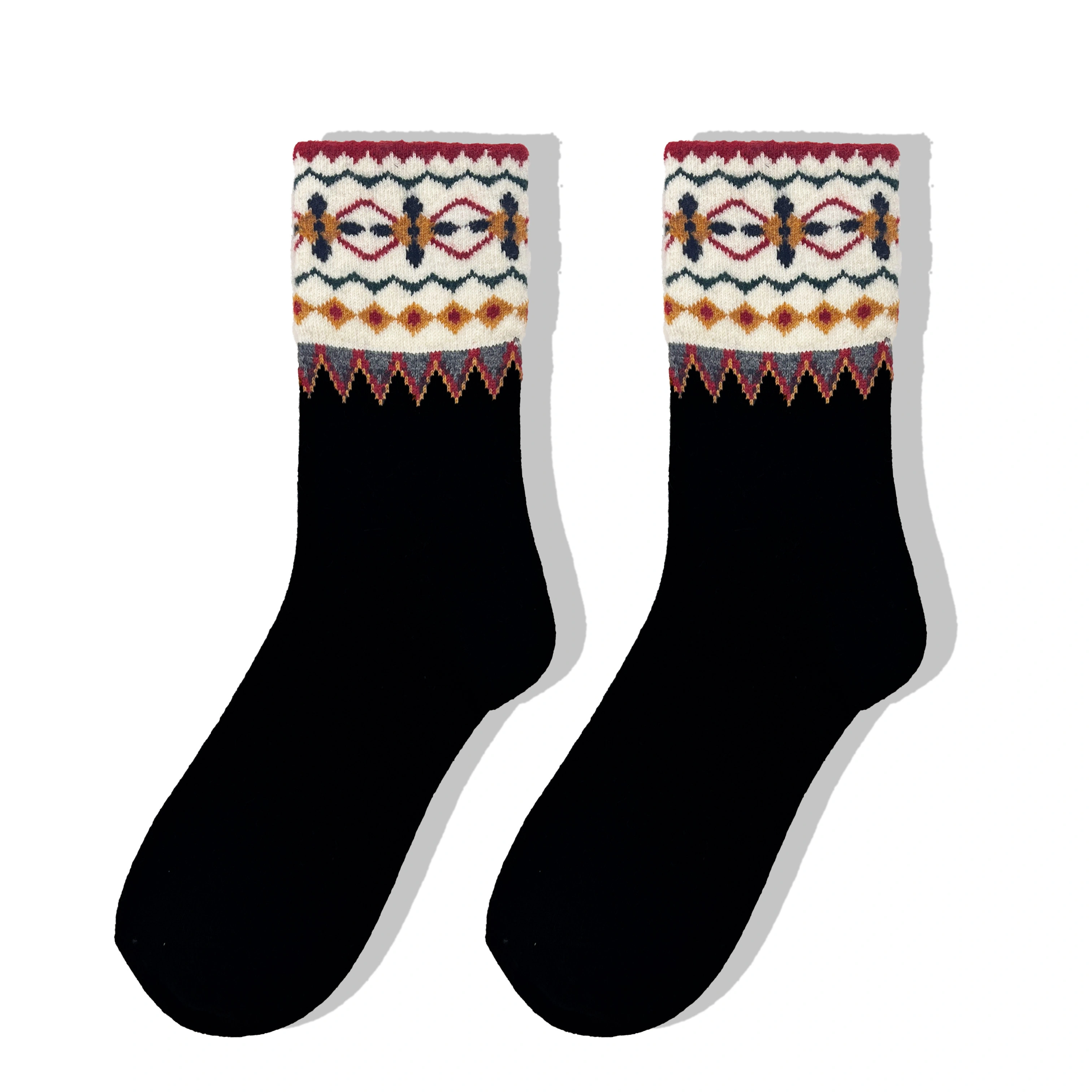 Custom Women's Winter Fuzzy Socks for Cold Weather HY-W-045 1