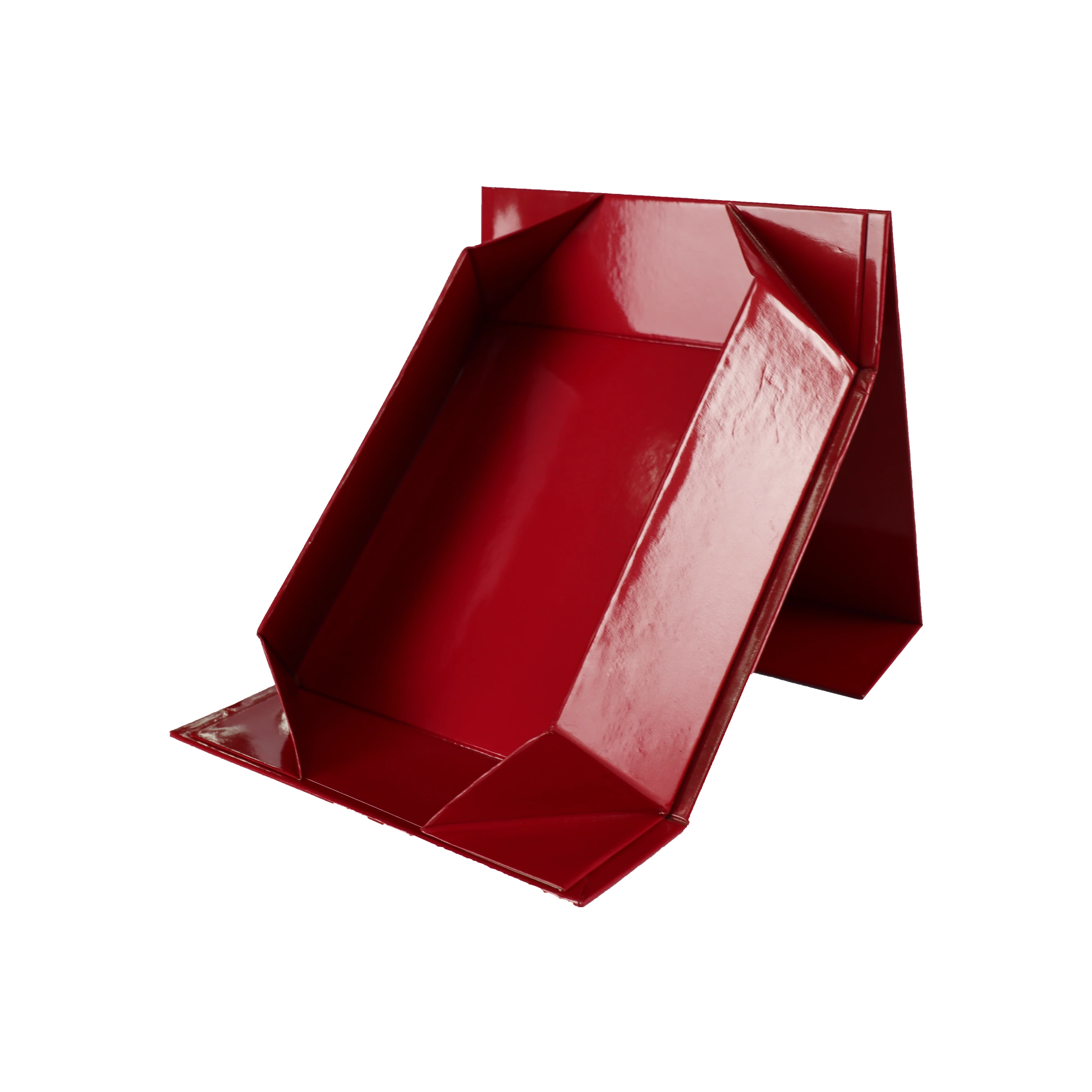 Red Magnetic Folding Gift Box with Gloss Lamination - Packshion Packaging 1