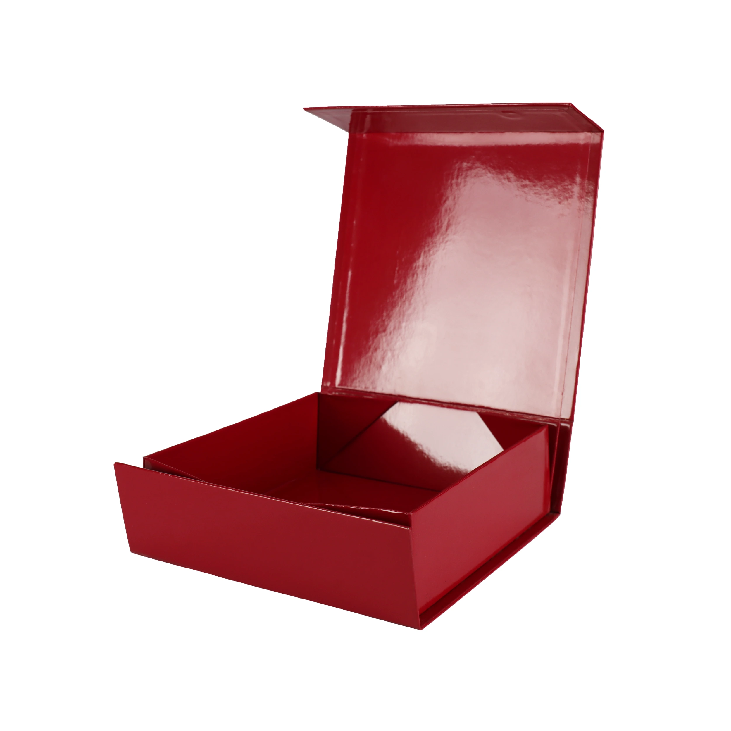 Rote magnetische Faltgeschenkbox – Hochglanzlaminierung für hochwertige Geschenke und Einzelhandelsverpackungen – Packshion Packaging 1