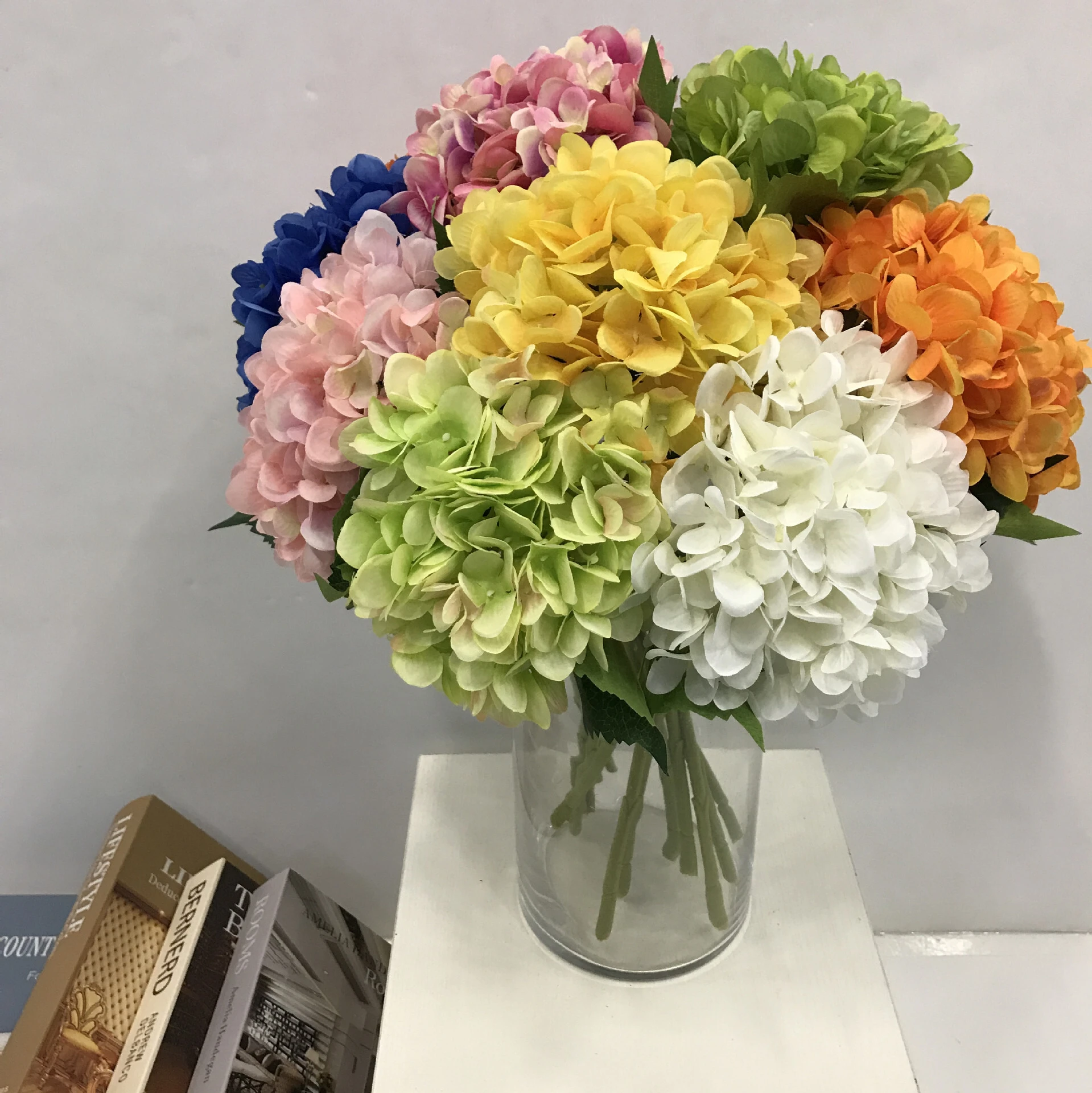 A single artificial hydrangea 12-color artificial flower set fake flower artificial plant wedding props 1