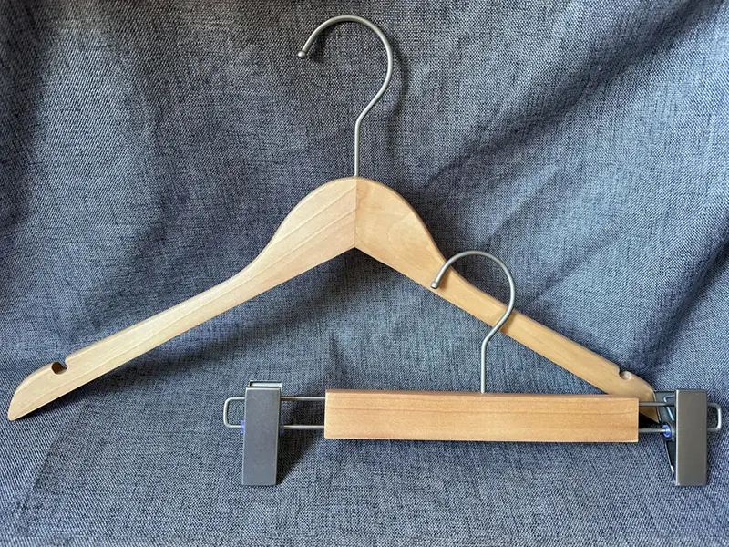 Normal natural wooden hanger for shirts or coat 1