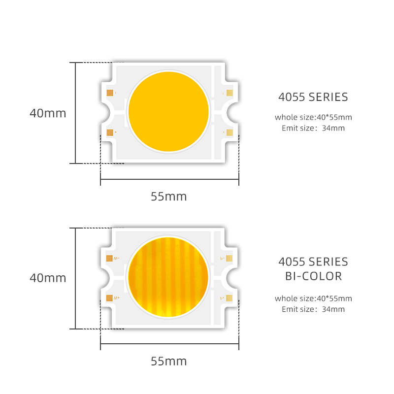 40x55mm COB Light Board LED Surface Light Source Cold and Warm Natural White Blue Red 75V 300W Led Chip 4