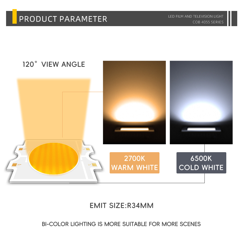 High Power LED COB 100W+100W 200W+200W 300W+300W Dual CCT LED High CRI >95 Photography Lights 9