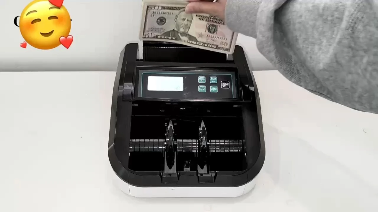 H-308 Bill Counter Money Counter Machine LCD Display UV/MG/IR Det  Multi-Funs Modes 1100 Pcs/Mins 1
