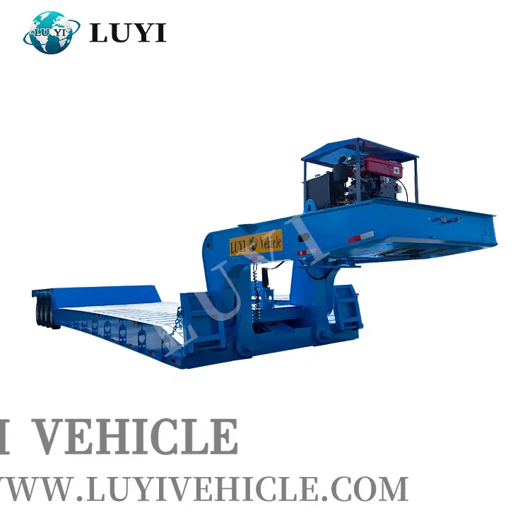 4 Axle 100 Ton Detachable Gooseneck Lowboy Trailer 1