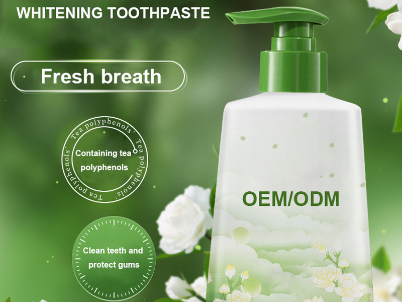 Whitening Toothpaste Green Grape Jasmine Fragrance Pressure Pump 300g Fresh Breath Oral Care Toothpaste 2