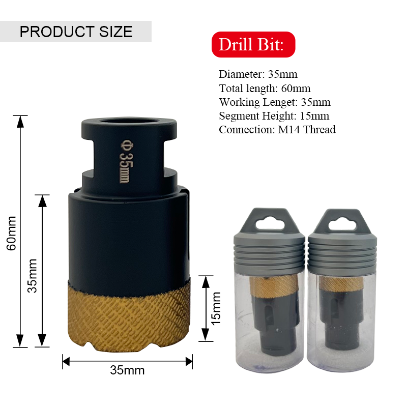 Johnson Tools Diamond Crown Hole Saw Cutter Core Drill Bits 6mm-100mm, Marble Ceramic Tile Porcelain 6