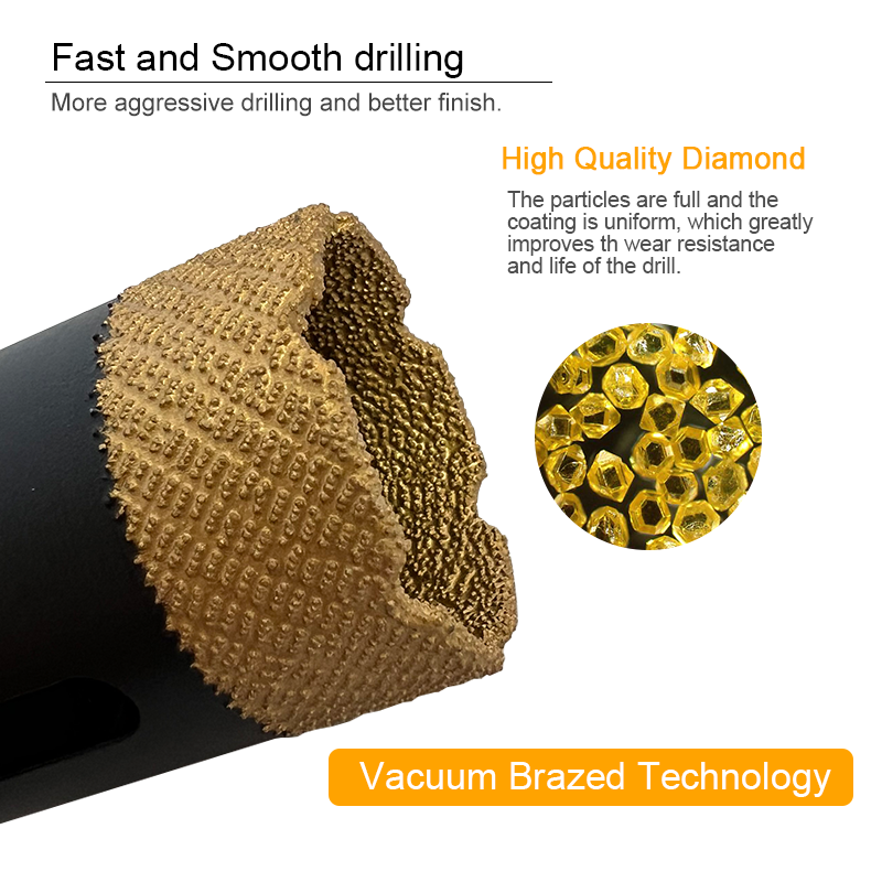 Johnson Tools Diamond Crown Hole Saw Cutter Core Drill Bits 6mm-100mm, Marble Ceramic Tile Porcelain 5