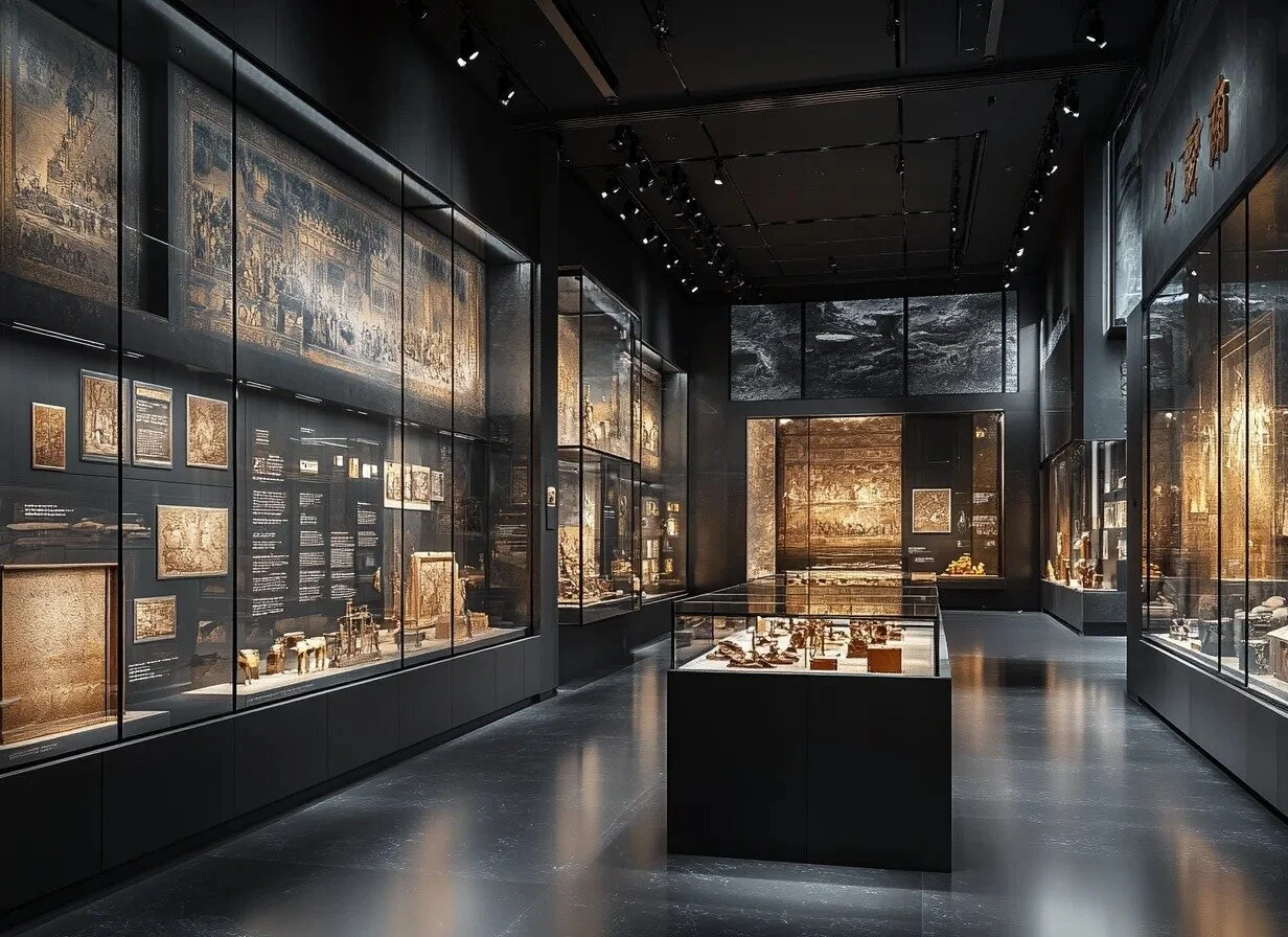 Elegant Museum Showcase Design Museum Casinos de museos personalizados 1