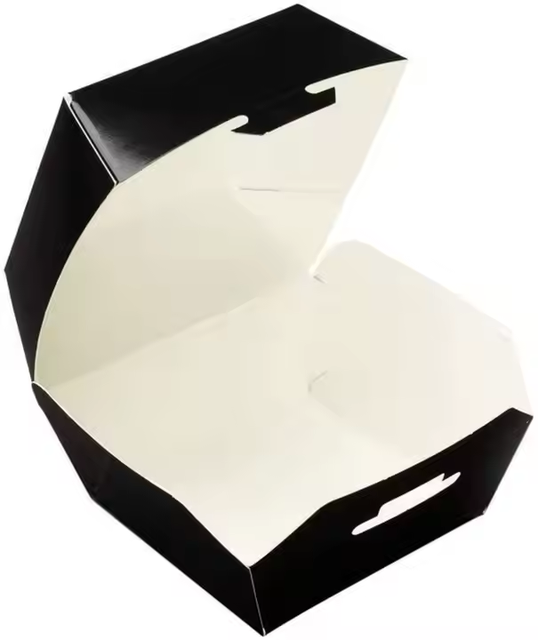 Customized Hamburger Box Printing Disposable Fast Food Grade Kraft Paper Packaging Container with Outer Paper 5