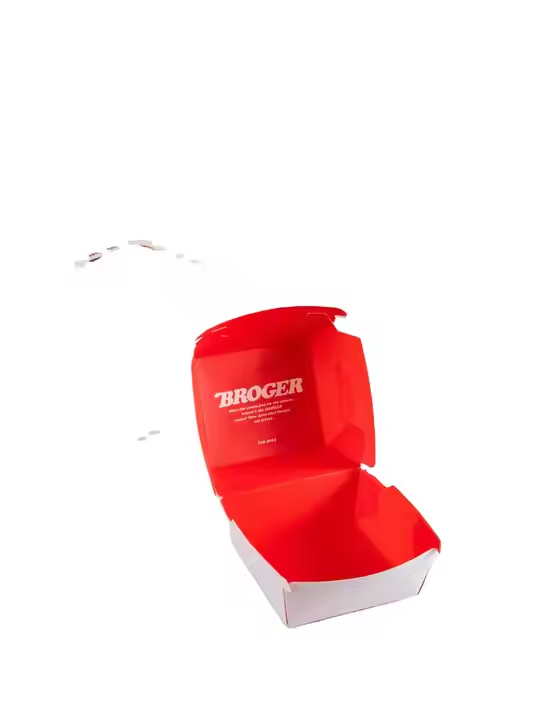 Custom Recyclable Kraft Burger Box  Wholesale Takeaway Multi Food Packaging 5