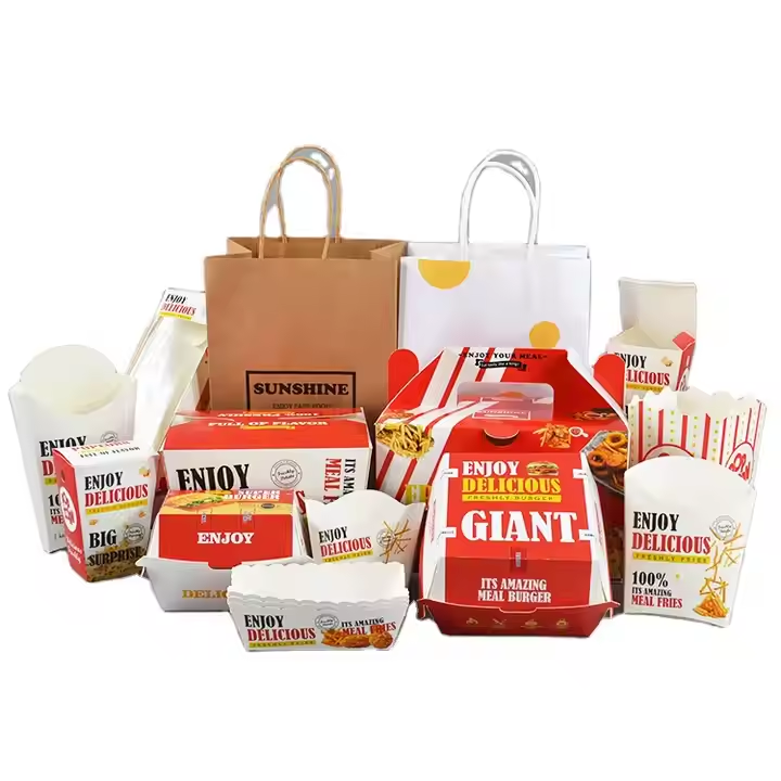 Custom Biodegradable Kraft Takeaway Lunch Burger Box Wholesale Eco-Friendly Packaging 6