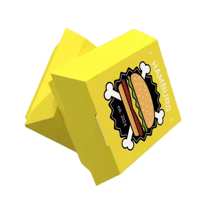 Custom Biodegradable Burger Box – Food-Grade Takeaway Packaging 1