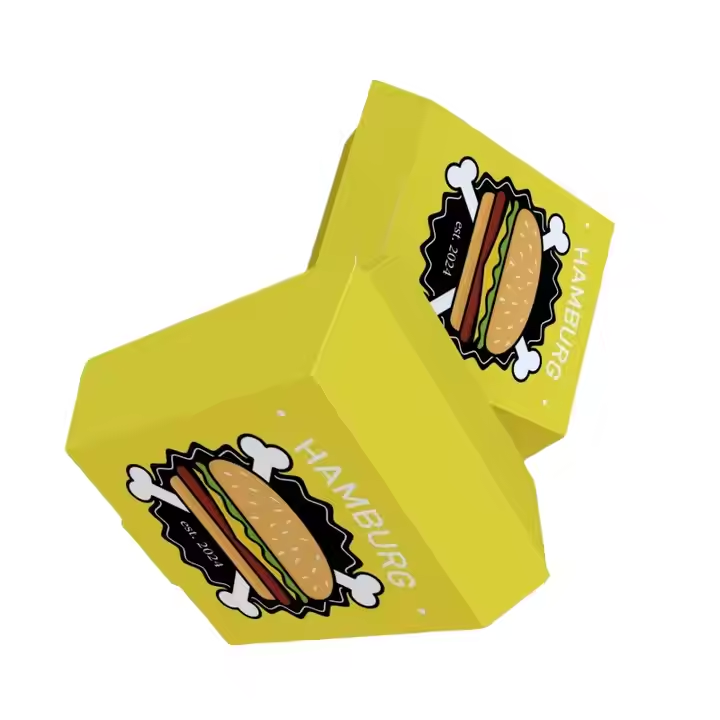 Custom Biodegradable Burger Box – Food-Grade Takeaway Packaging 3