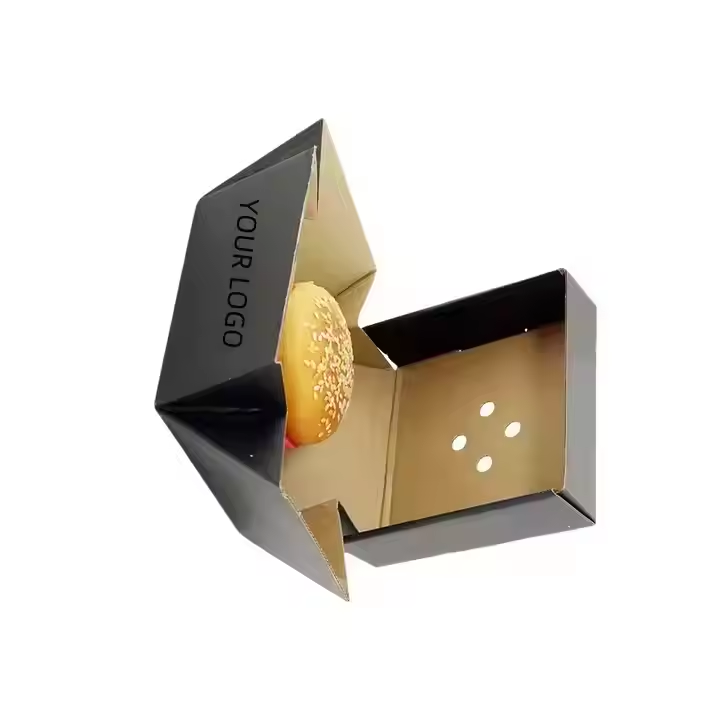 Custom Eco-Friendly Recyclable Hamburger Box Disposable Fast Food Packaging 2