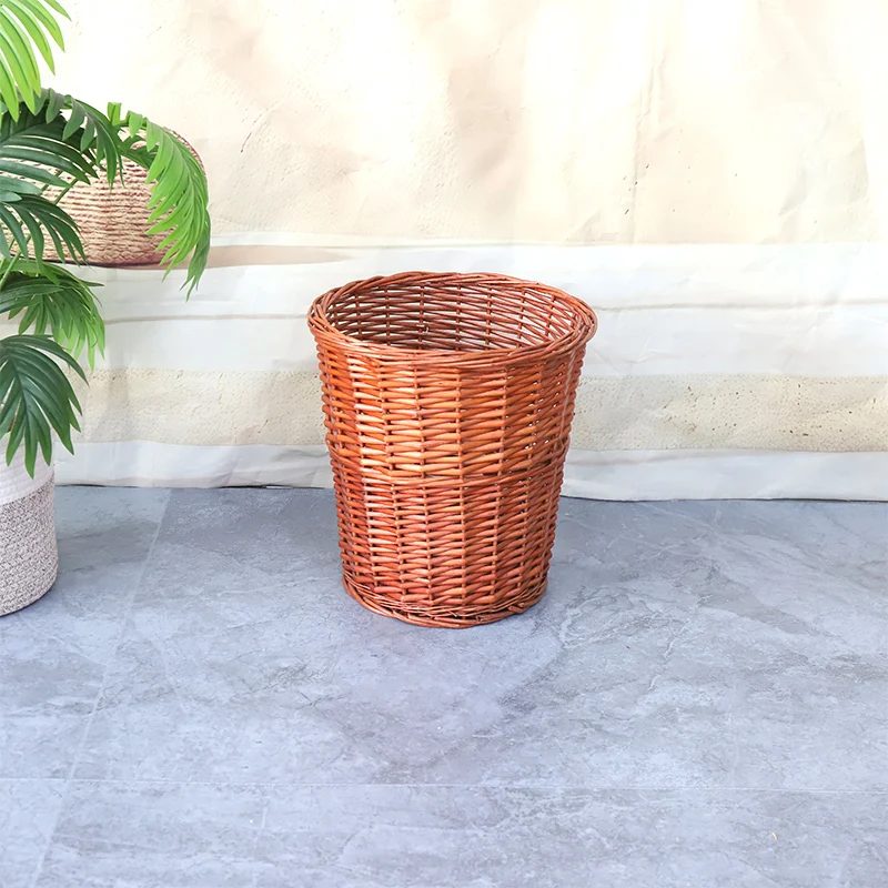 Willow-woven storage basket、original-color hand-woven storage、 large capacity 1