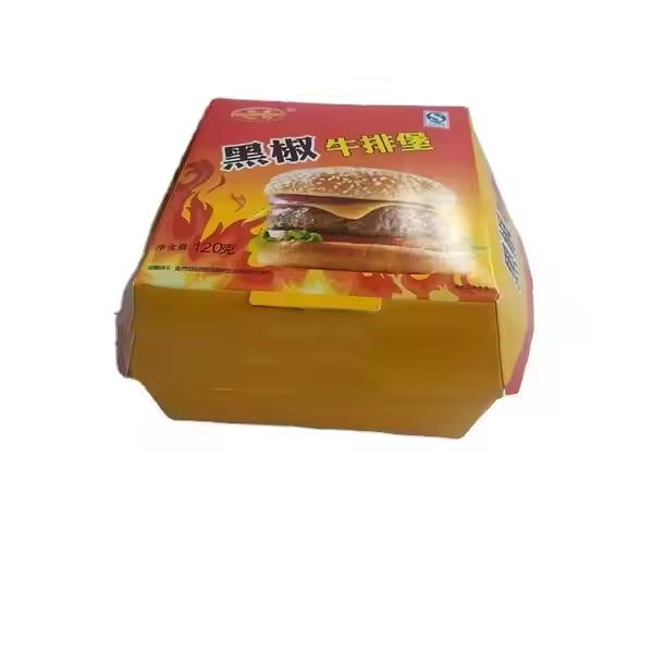 Custom Printed Logo Recyclable Burger Box Disposable Fast Food Takeaway 6