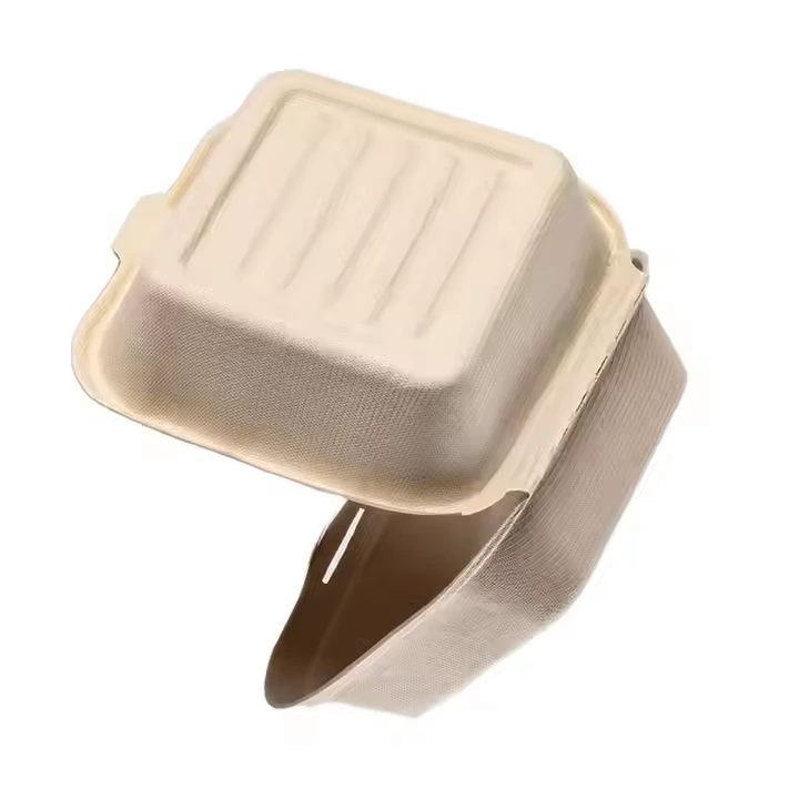 Custom Eco-Friendly Kraft Burger Box  Disposable Fast Food Container 1