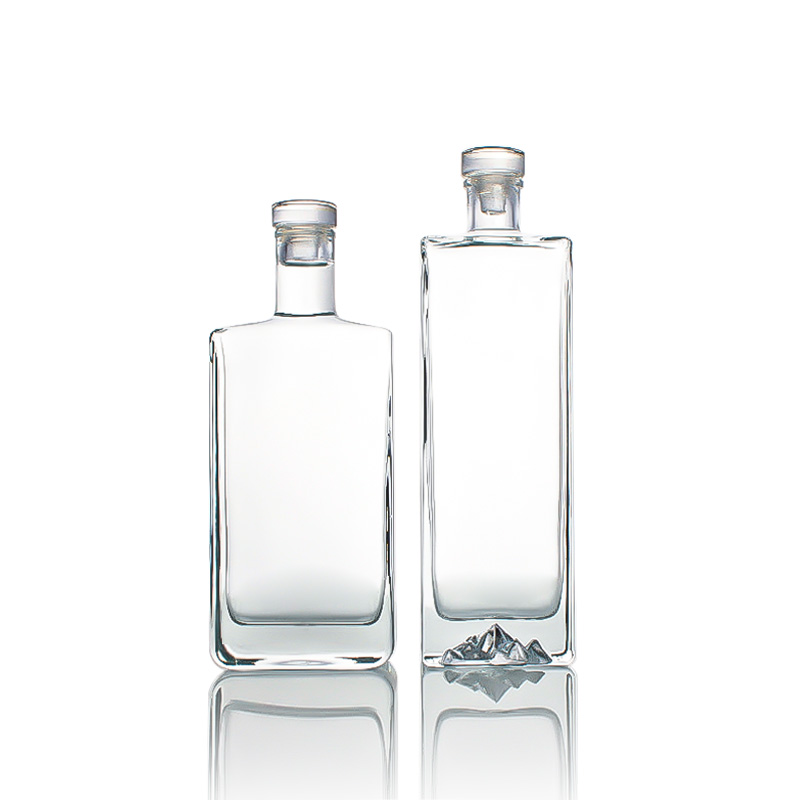 750ml Clear Embossed Extra-flint Glass Bottle 1