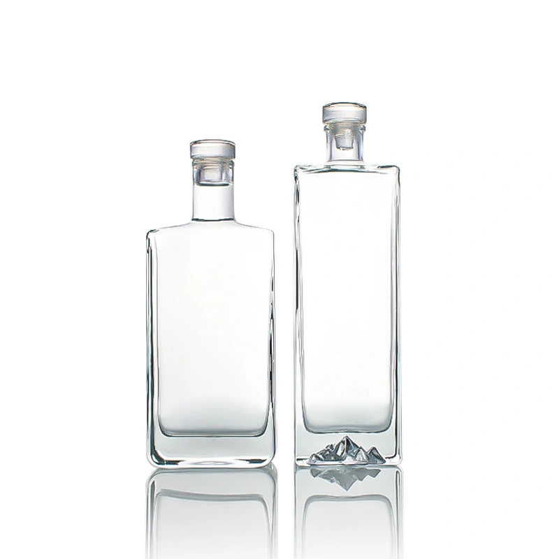 750ml Clear Embossed Extra-flint Glass Bottle 1