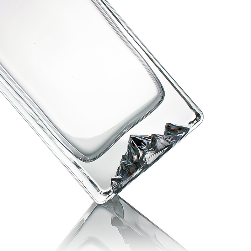 750ml Clear Embossed Extra-flint Glass Bottle 4