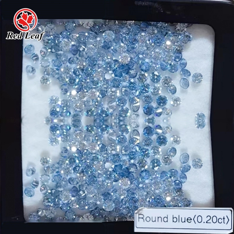 Redleaf Bulk High Quality 0,1CT à 0,5 cmt Couleur bleu VVS HPHT Lab Grown Diamond Loose Gemstone 1