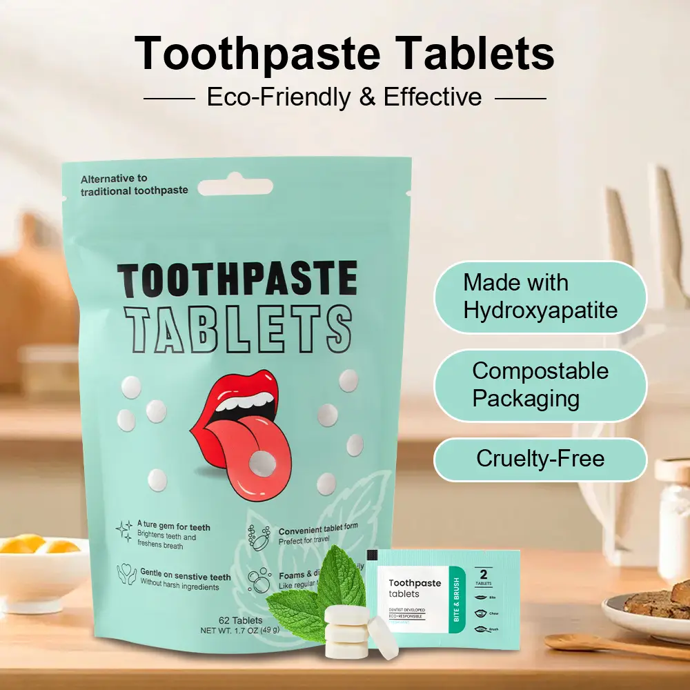Private Label Toothpaste Tablets Solid Sensitive Teeth Whitening Toothpaste Tablets 1