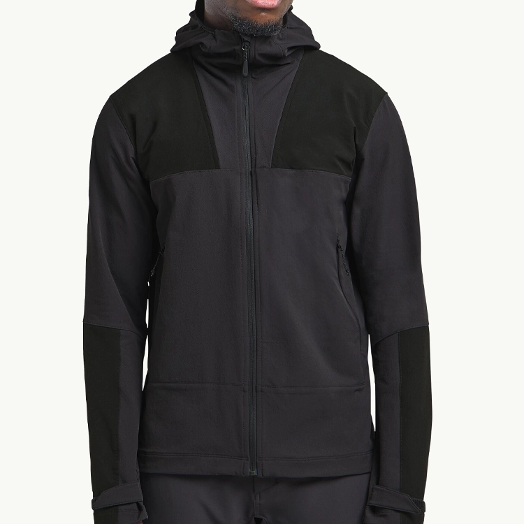 Men's Lightweight Rain Jackets Plus Size Waterproof Solid Color Windproof Outdoor Hooded Jacket Windbreaker Jacket Sport 1